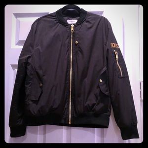 Soul Cycle black bomber jacket!